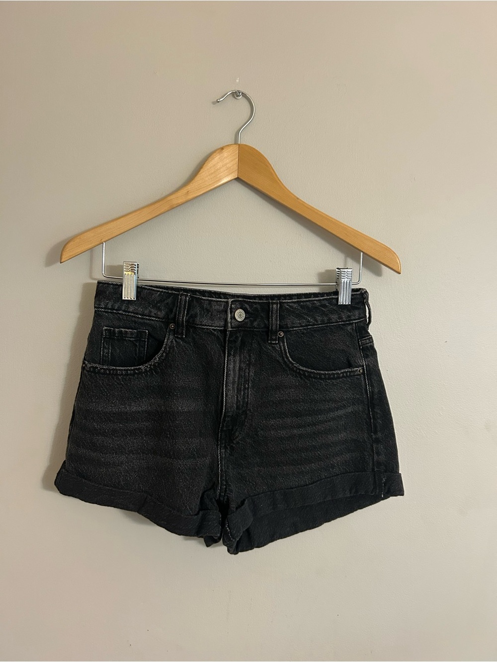 PacSun Black High-Rise Denim Shorts